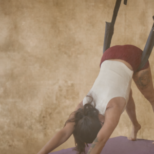 laboratorio pedagogico de yoga en columpio de inversión